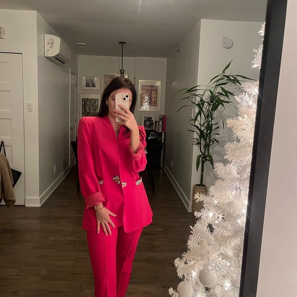 Fushia Pink tailored blazer & trousers - Picture 9 of 9